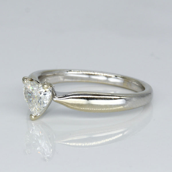 'Bespoke' Heart Cut Diamond Solitaire Engagement Ring | SZ 7 |