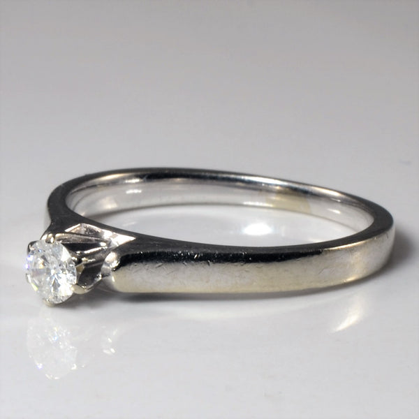 Tapered Solitaire Diamond Ring | 0.15ct | SZ 7 |