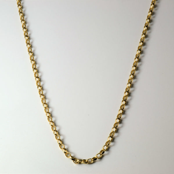 9k Yellow Gold Cable Chain | 24