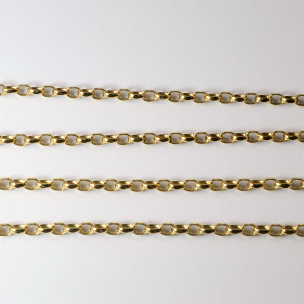 9k Yellow Gold Cable Chain | 24