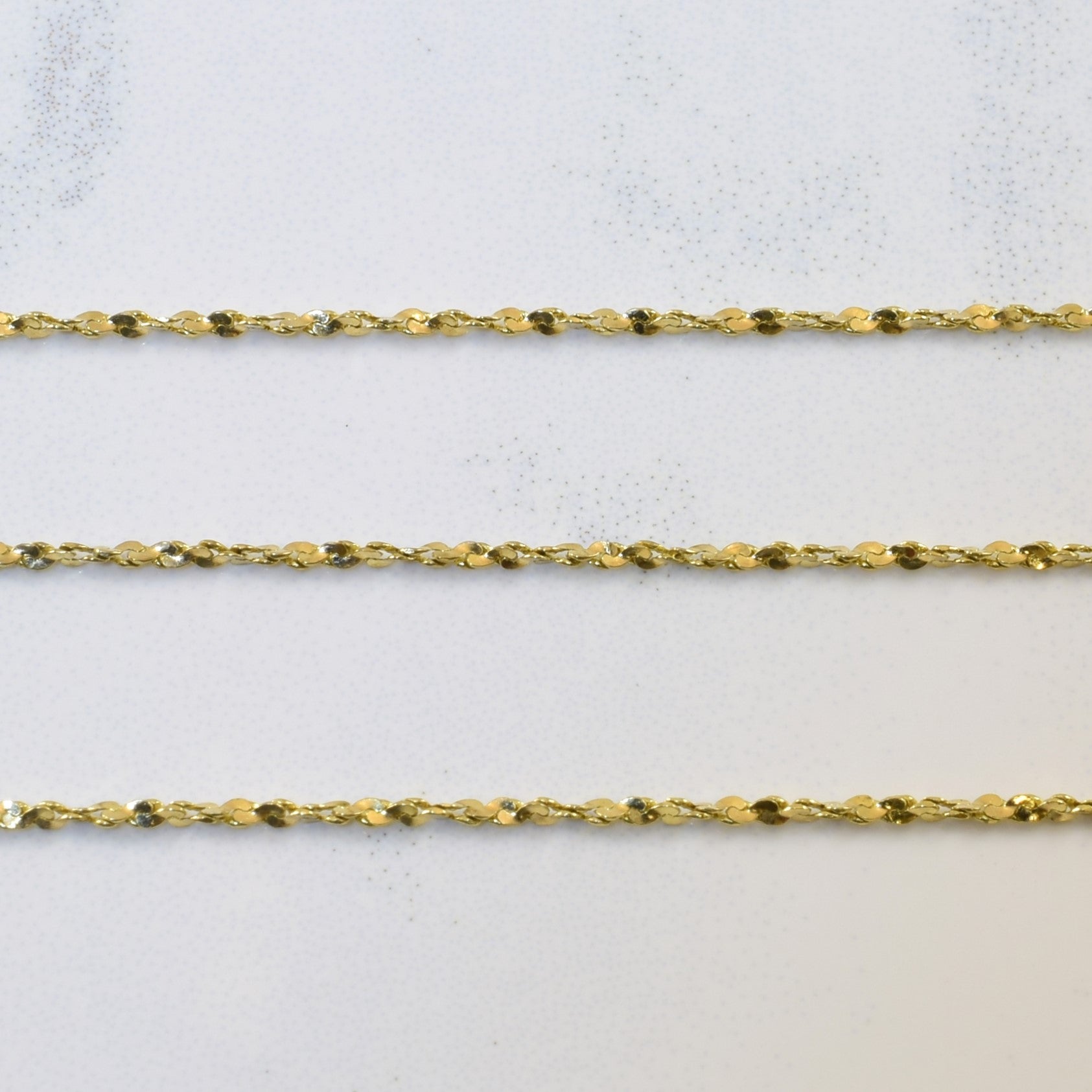 10k Yellow Gold Tinsel Chain | 18.5