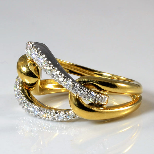 Pave Diamond Knot Ring | 0.40ctw | SZ 4.5 |