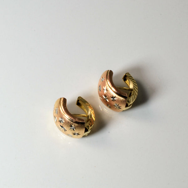 Starburst Gold Huggie Earrings |