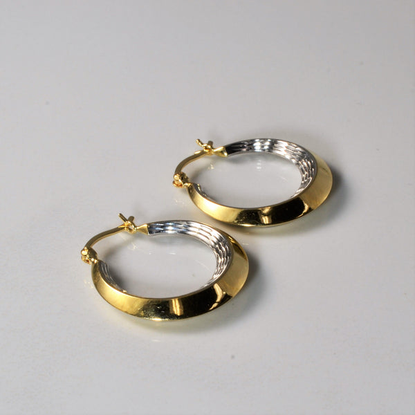 Two Tone Gold Hoops |