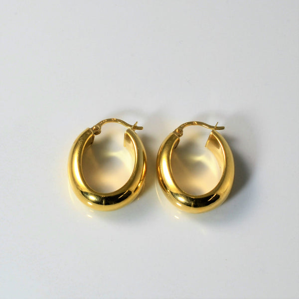 Plain Gold Huggie Earrings |