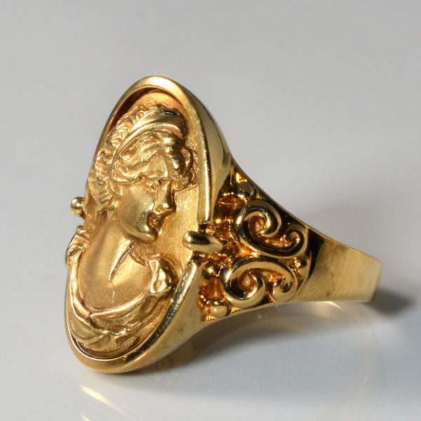 Gold Cameo Ring | SZ 6 |