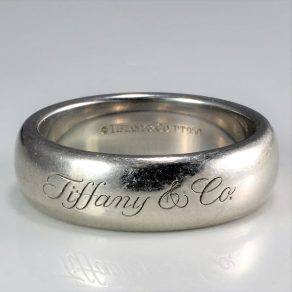 Tiffany & Co.' Engraved Lucida Platinum Band | SZ 6.75 |