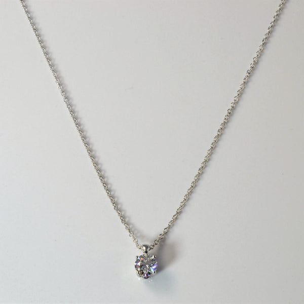 'Birks' Blue Solitaire Diamond Necklace | 0.53ct | 18