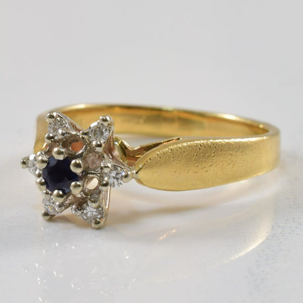 Sapphire & Diamond Cluster Ring | 0.06ct, 0.08ctw | SZ 3 |