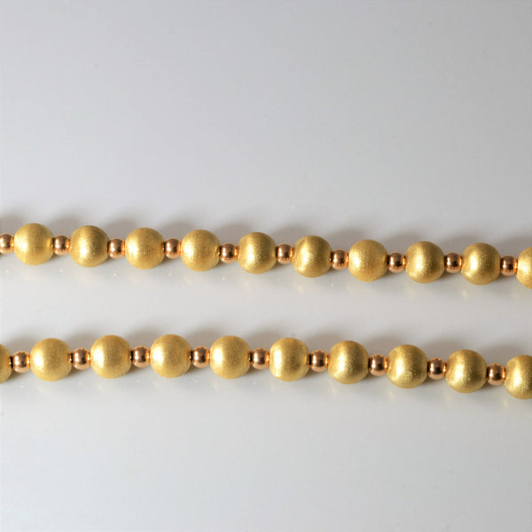 Yellow Gold Ball Chain Necklace | 16