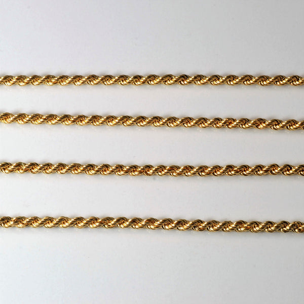 18k Yellow Gold Rope Chain | 23
