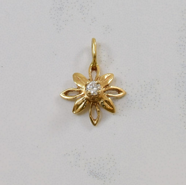 Diamond Flower Pendant | 0.04ct |