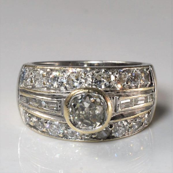 Modified Art Deco Diamond Ring | 1.88tw | SZ 6.5 |