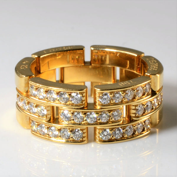 CARTIER Maillon Panthère Diamond Ring | 0.70ctw | SZ 5.75 |