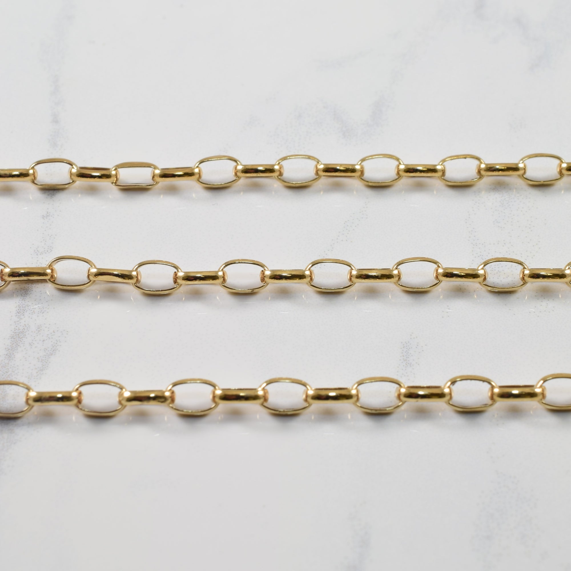 10k Yellow Gold Cable Chain | 18.5