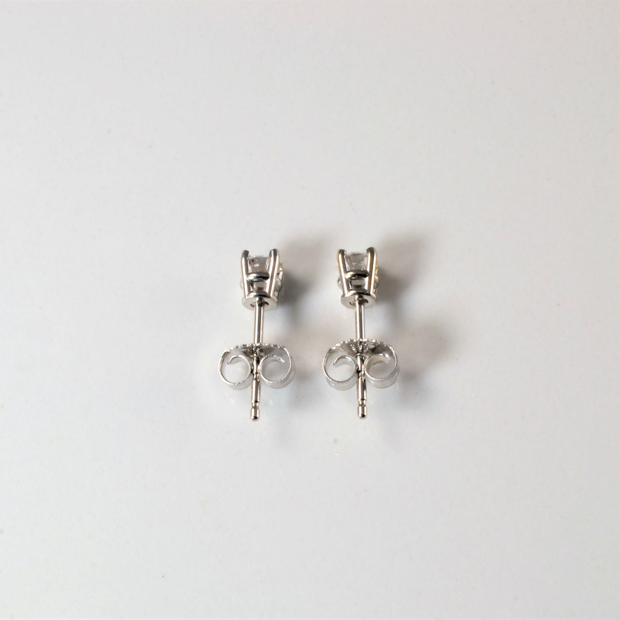 'Bespoke' Classic Solitaire Diamond Stud Earrings | White Gold | Est. 0.25ctw |