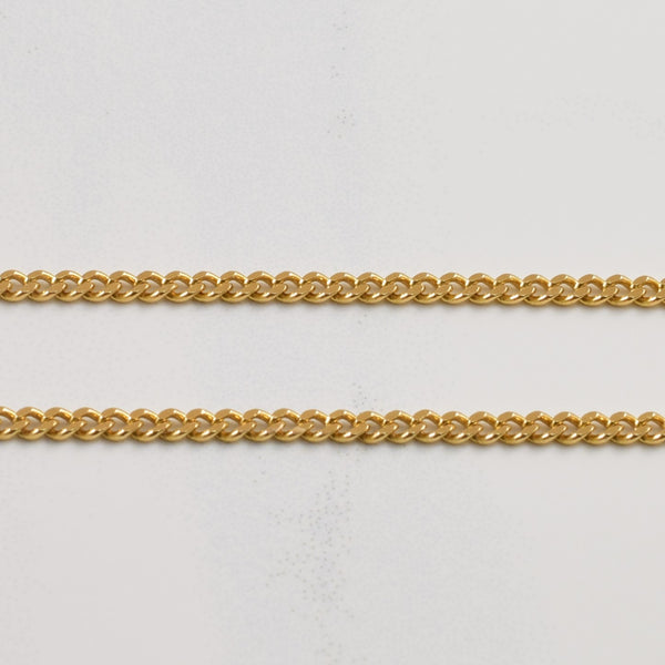 18k Yellow Gold Cuban Chain | 19.5