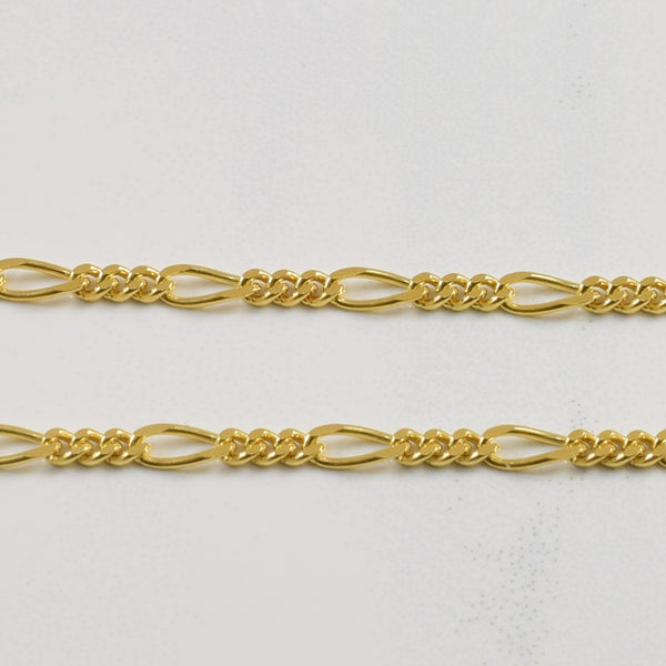 18k Yellow Gold Figarucci Chain | 21.5