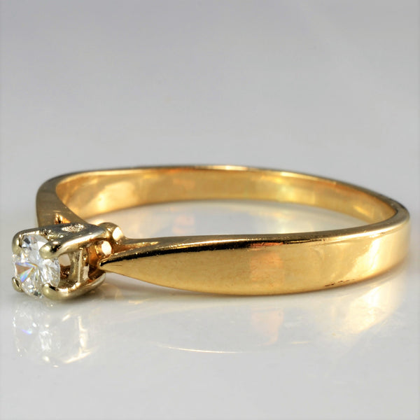 Solitaire Diamond Engagement Ring | 0.10 ct, SZ 6.5 |