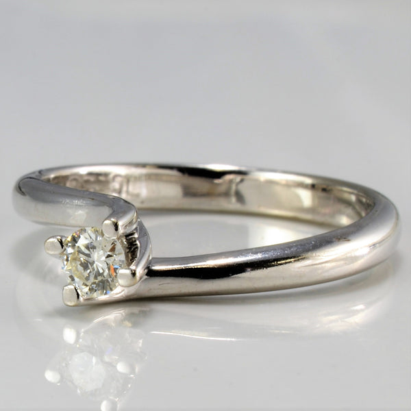 Offset Solitaire Diamond Engagement Ring | 0.12 ct, SZ 6.75 |