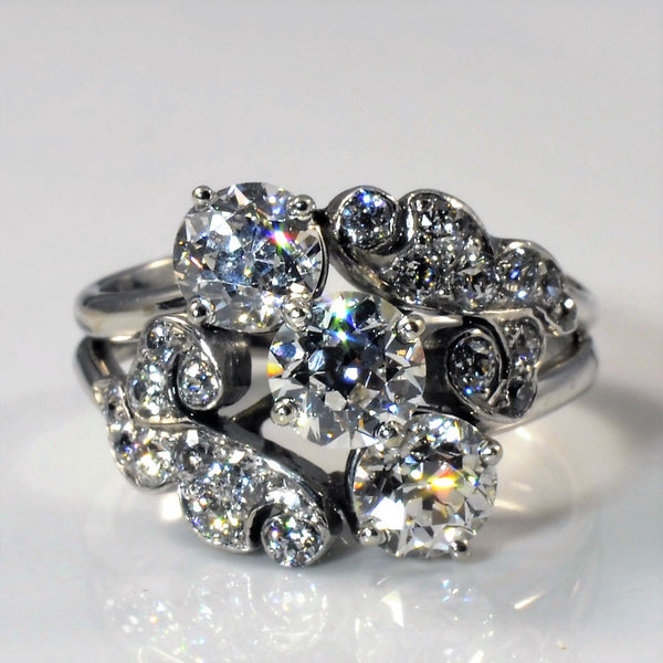 Refabricated Art Deco Diamond Ring | 2.56ctw | SZ 7 |