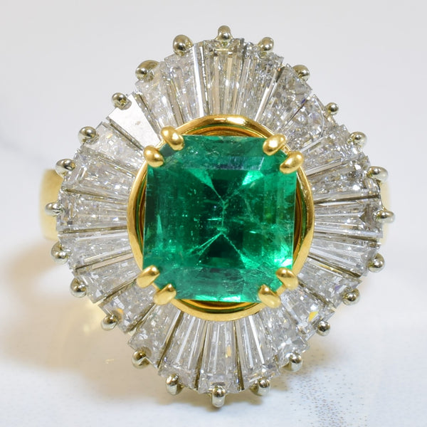 'Brinkhaus' Emerald & Diamond Ballerina Ring | 3.00ct, 1.68ctw | SZ 7 |
