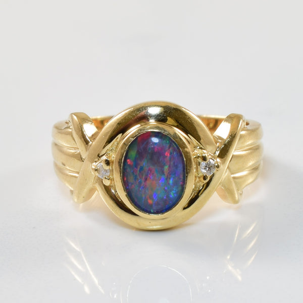 Opal Triplet & Diamond Ring | 1.00ct, 0.03ctw | SZ 7.75 |