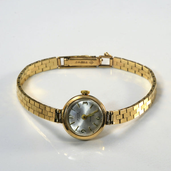 'Avia' 9k Yellow Gold Watch | 6