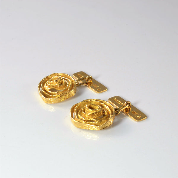 'Cavelti' Gold Spiral Cufflinks