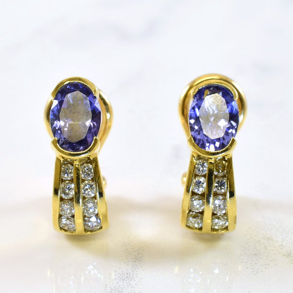 Tanzanite & Diamond Earrings | 1.50ctw, 0.32ctw |