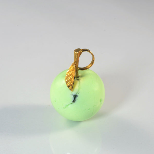 'Cavelti' Green Agate Apple Pendant |