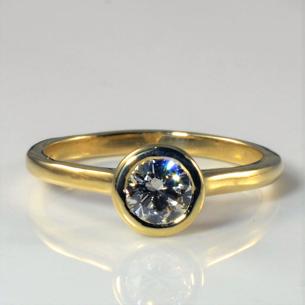 'Bespoke' Diamond Gallery Bezel Set Engagement Ring | 0.55ct | SZ 6.75 |
