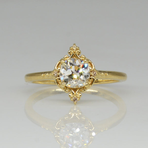 'Bespoke' Pale Champagne Old Mine Diamond Ring | 0.86ctw | SZ 7.25 |