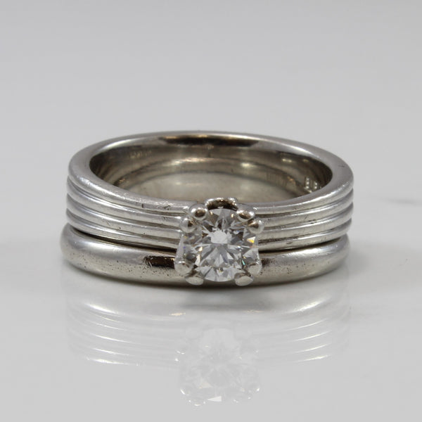 'Birks' Platinum Diamond Solitaire Wedding Set | 0.53 ctw | SI1 | SZ 7.5 |