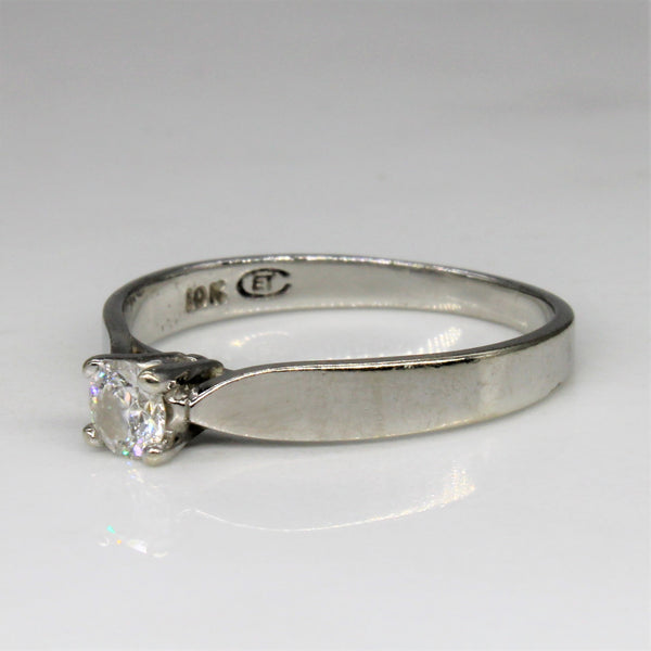White Gold Diamond Solitaire Ring | 0.15ct | SZ 4.5 |