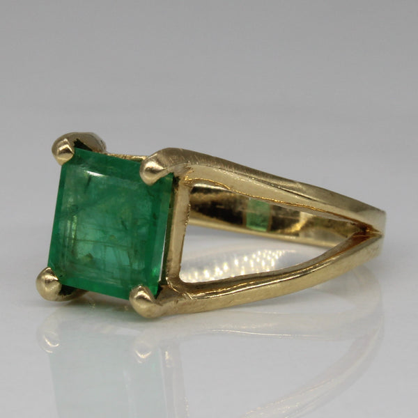 Emerald Split Shank Ring | 1.00ct | SZ 5 |