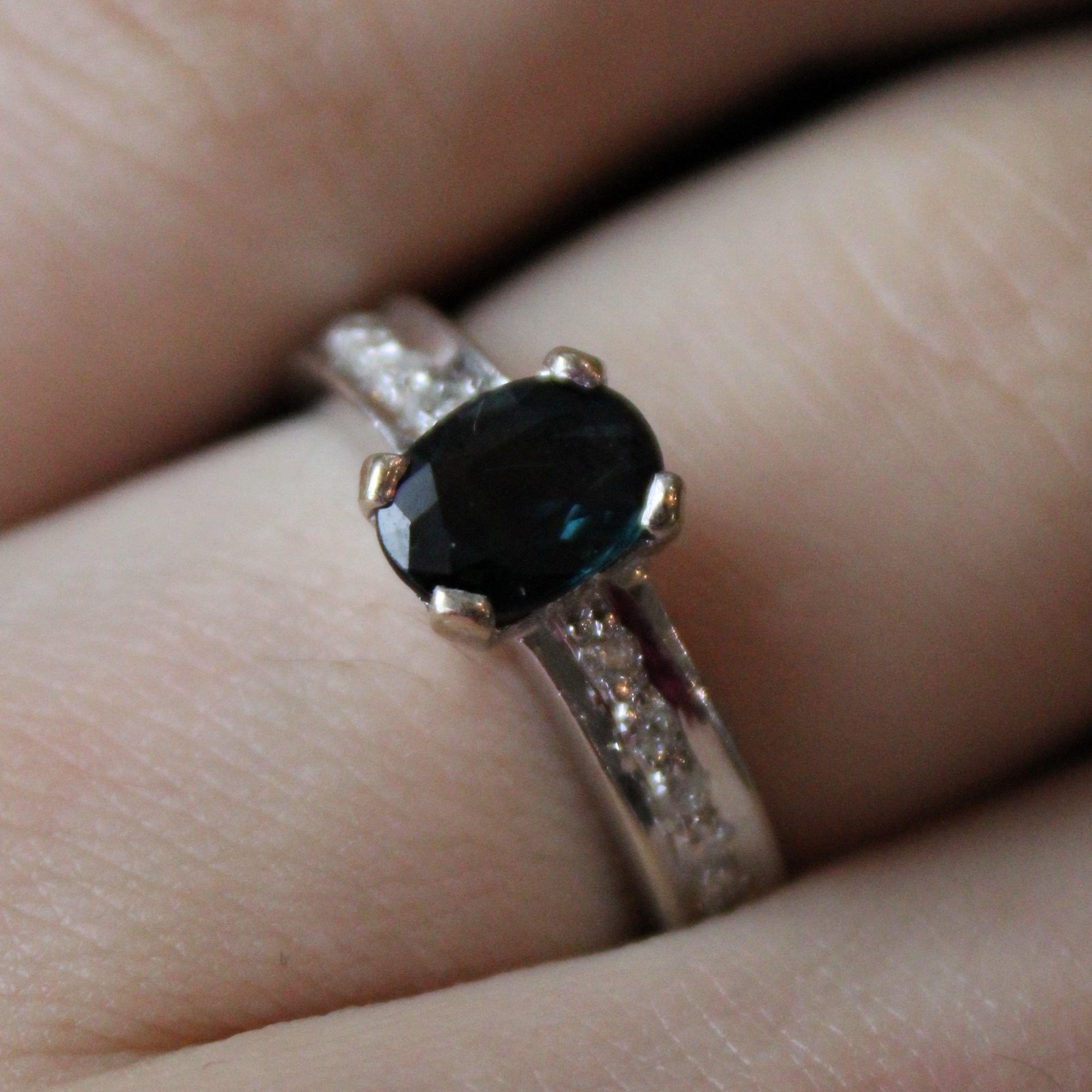 Sapphire & Diamond Engagement Ring | 0.85ct, 0.12ctw | SZ 7.25 |