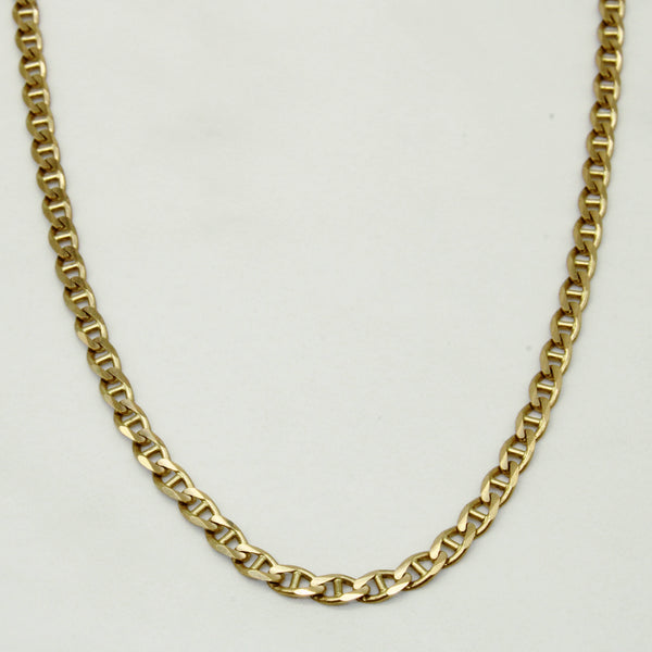 10k Yellow Gold Anchor Link Chain | 24