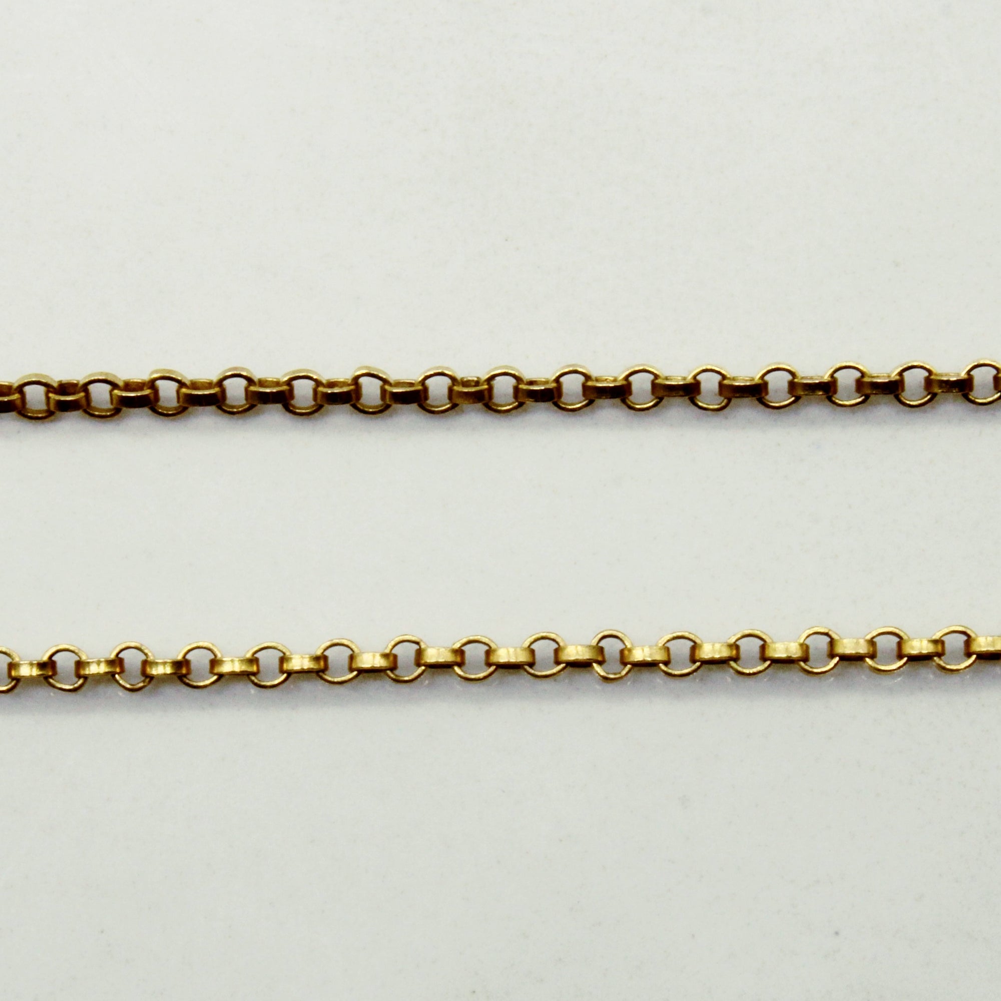 9k Yellow Gold Oval Link Chain | 15