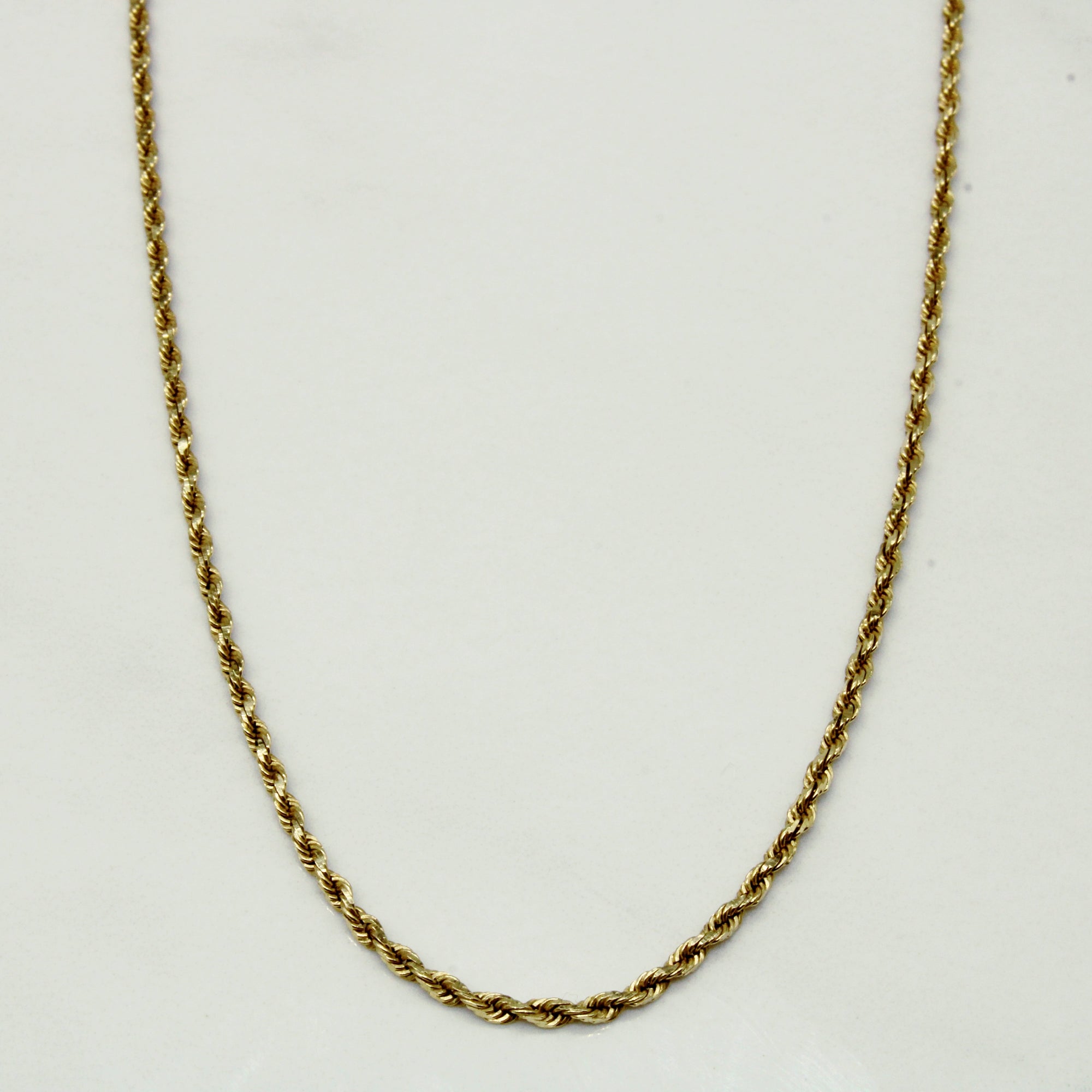 14k Yellow Gold Rope Link Chain | 16