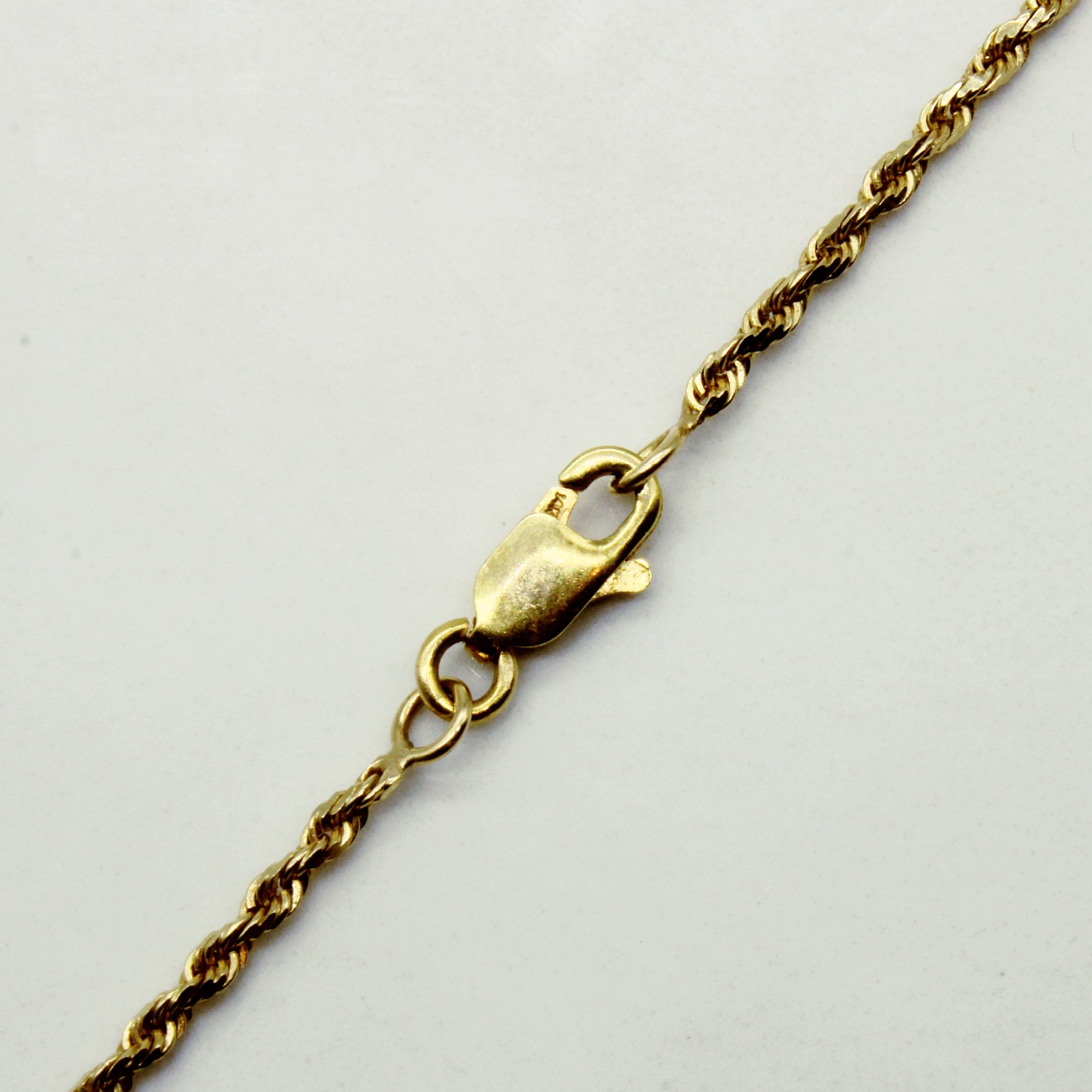 14k Yellow Gold Rope Link Chain | 16