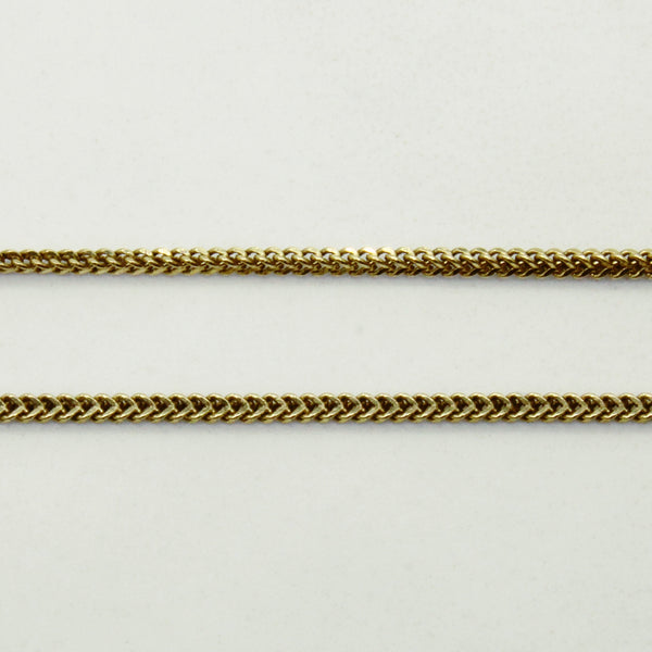 14k Yellow Gold Wheat Link Chain | 18