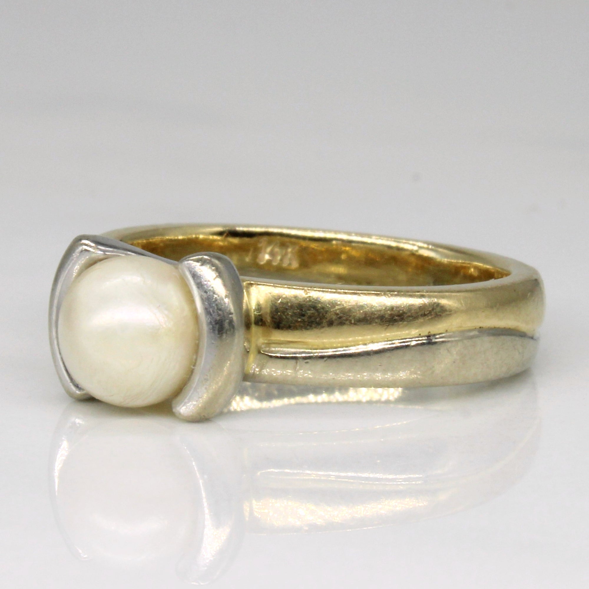 Solitaire Set Pearl Ring | SZ 5.75 |