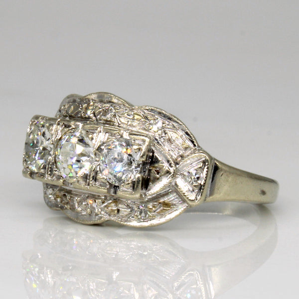 Diamond Vintage Engagement Ring | 1.01ctw | SZ 6 |