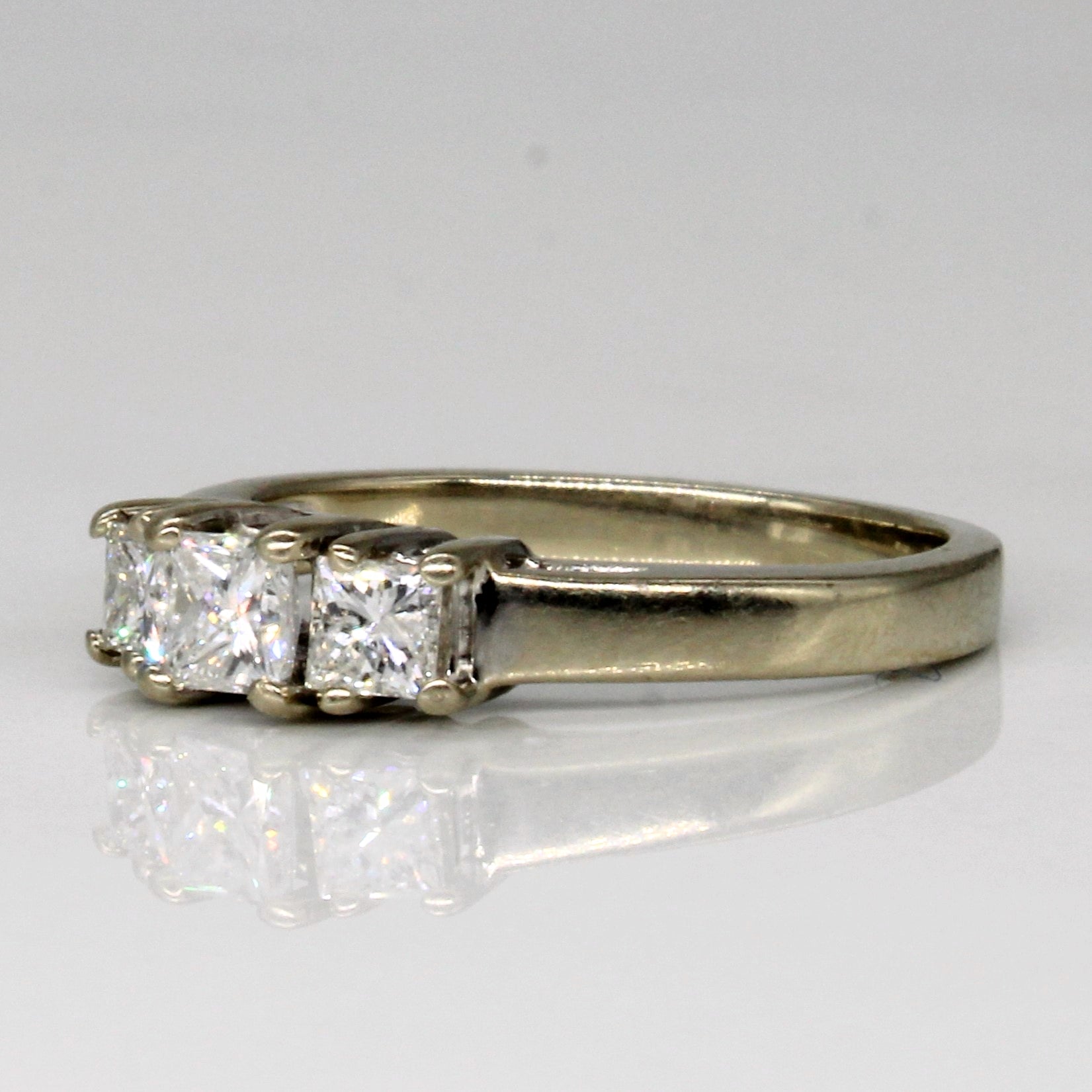 Princess Diamond Three Stone Engagement Ring | 0.55ctw | SZ 5 |