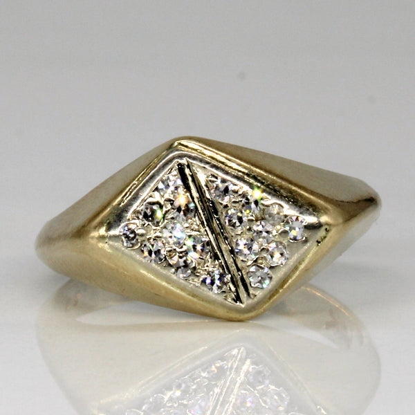 Inverted Diamond Ring | 0.13ctw | SZ 6.5 |
