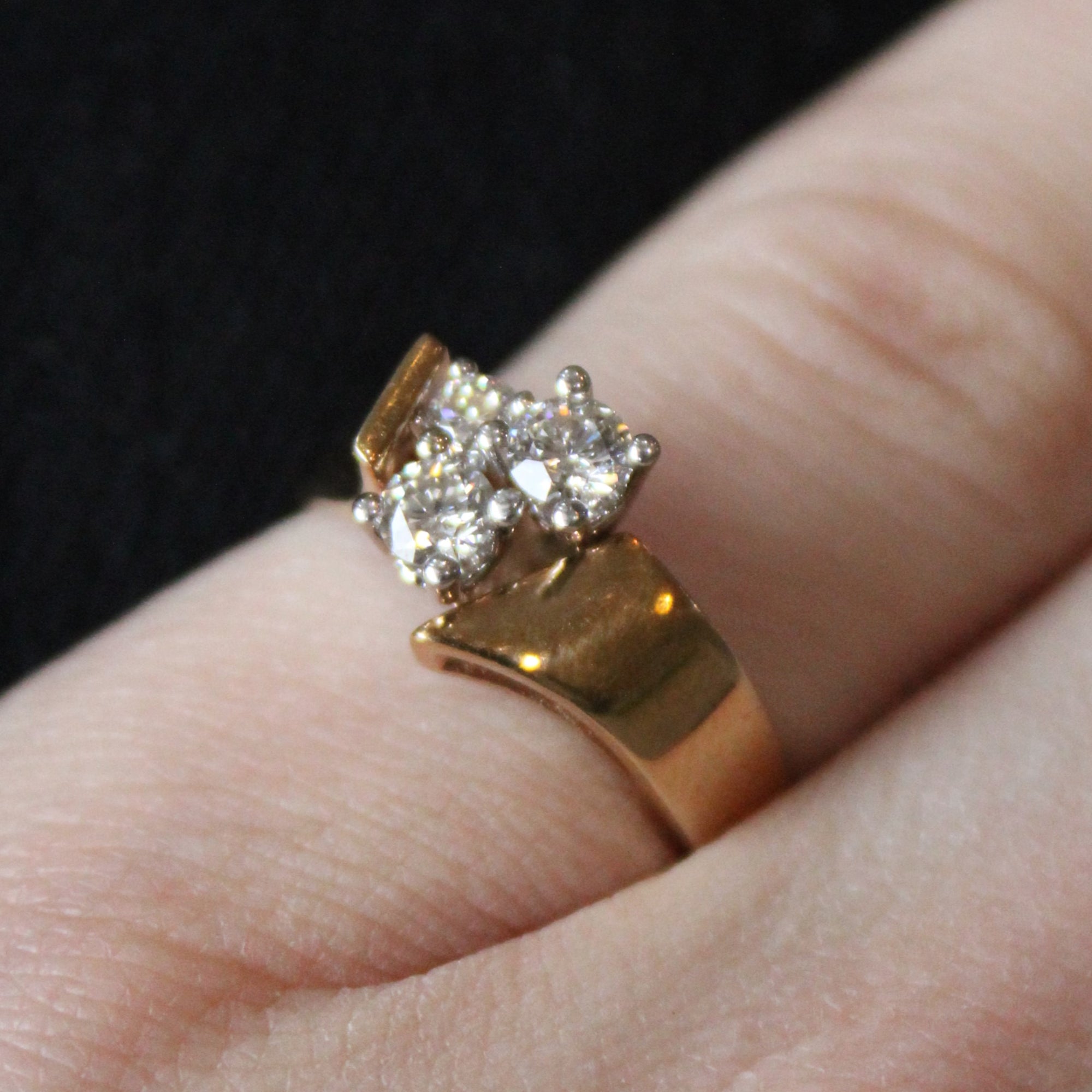 Three Stone Diamond Cluster Ring | 0.46ctw | SZ 6.5 |