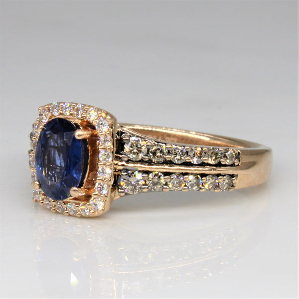 'Le Vian' Sapphire & Diamond Engagement Ring | 0.85ct, 0.58ctw | SZ 7 |