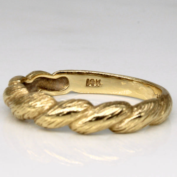 'Birks' Yellow Gold Twist Ring | SZ 7 |