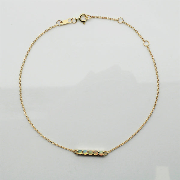 'Bespoke' Ethiopian Opal Dainty Bracelet | 0.10ctw |
